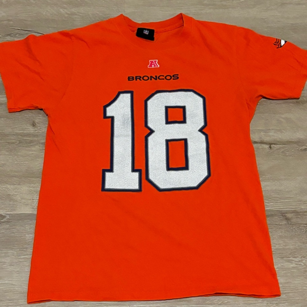 Denver Broncos Vintage Peyton Manning Orange Jersey Shirt